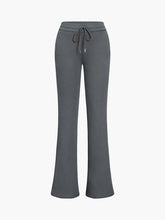 Drawstring Pockets Flare Sweatpants